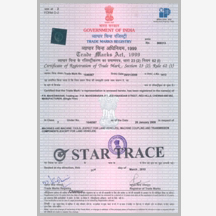 Trademark regd.-star trace